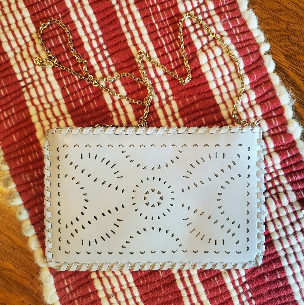 Urban Expressions | Laser Cut Purse with Gold Chain